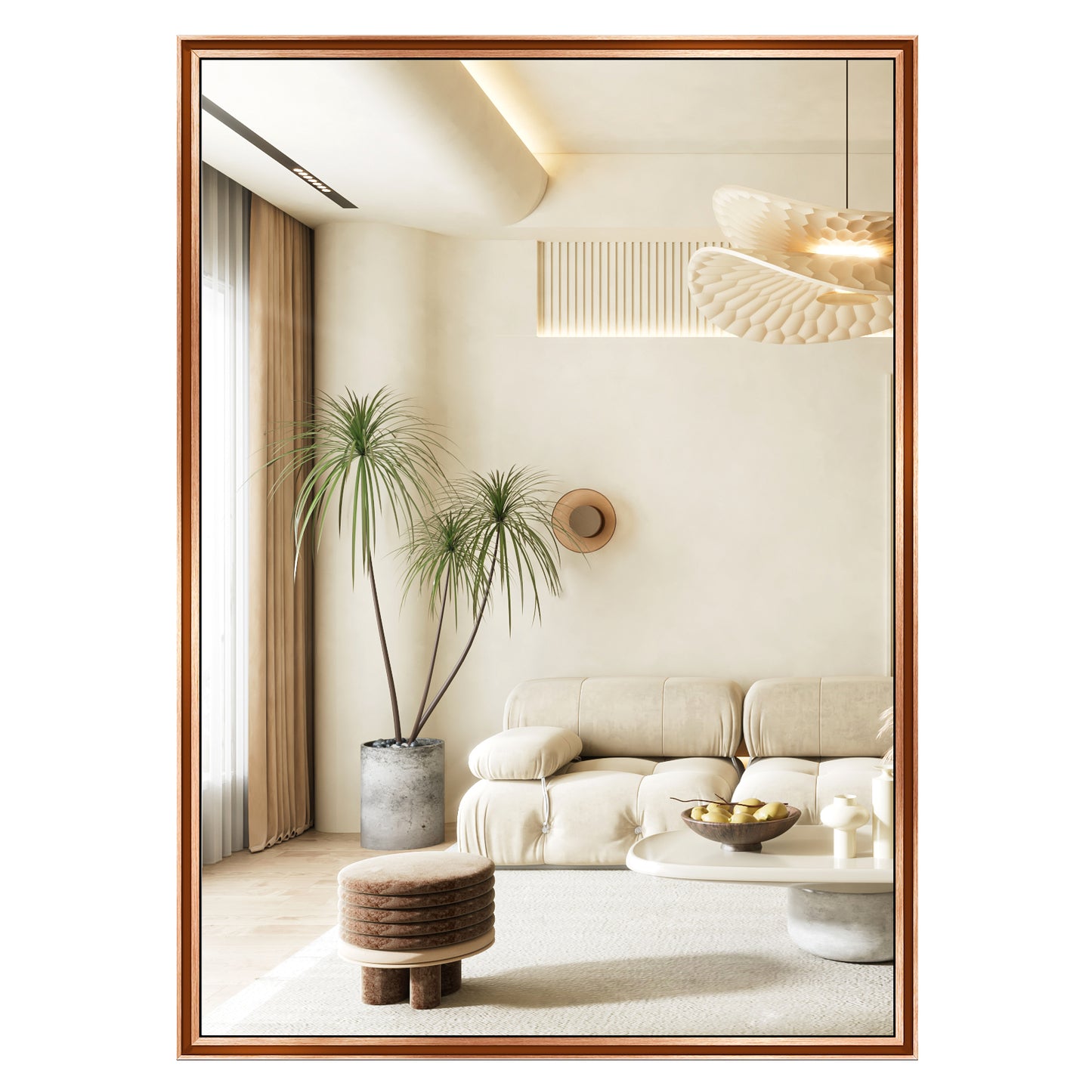 FUNTOUCH Bathroom Mirror for Wall Aluminum Alloy Metal Framed Rectangluar Bathroom Vanity Mirror for Bathroom Bedroom Living Room Hotel Entryway Rustproof Hangs Horizontally/Vertically