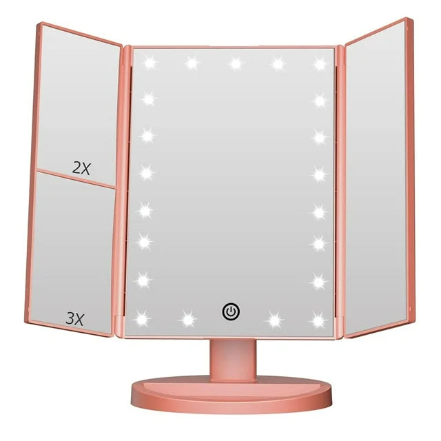 FUNTOUCH Trifold Portable Vanity Makeup Mirror
