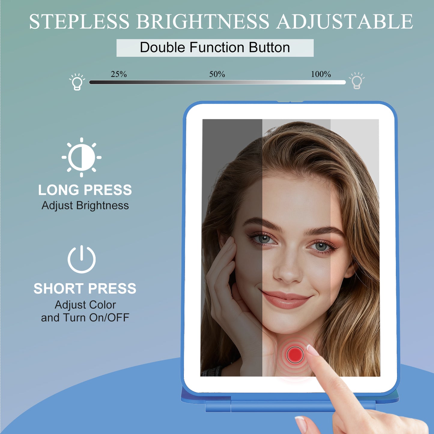 FUNTOUCH Portable LED Lighted Makeup Mirror