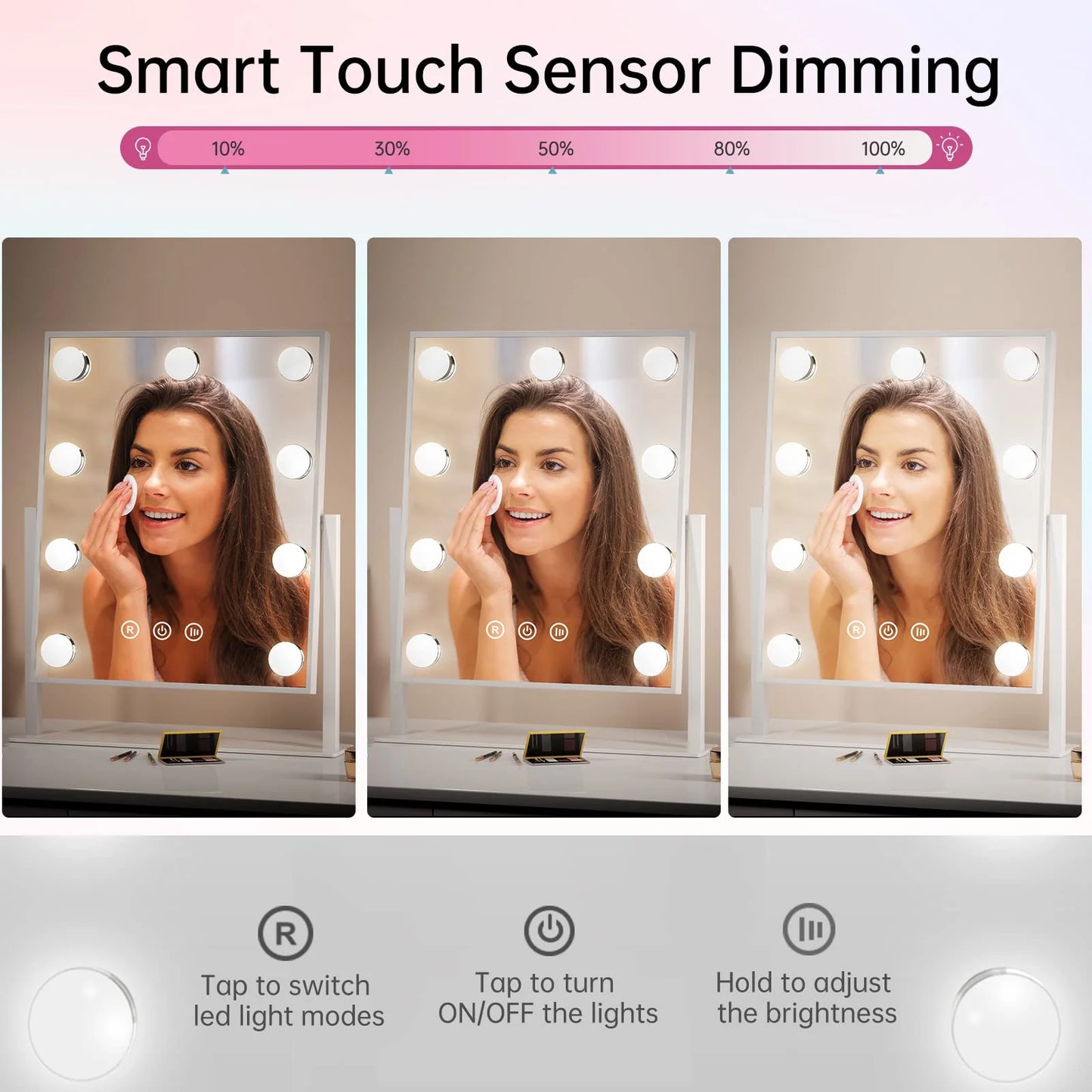 FUNTOUCH Hollywood Lighted Beauty Vanity Makeup Mirror