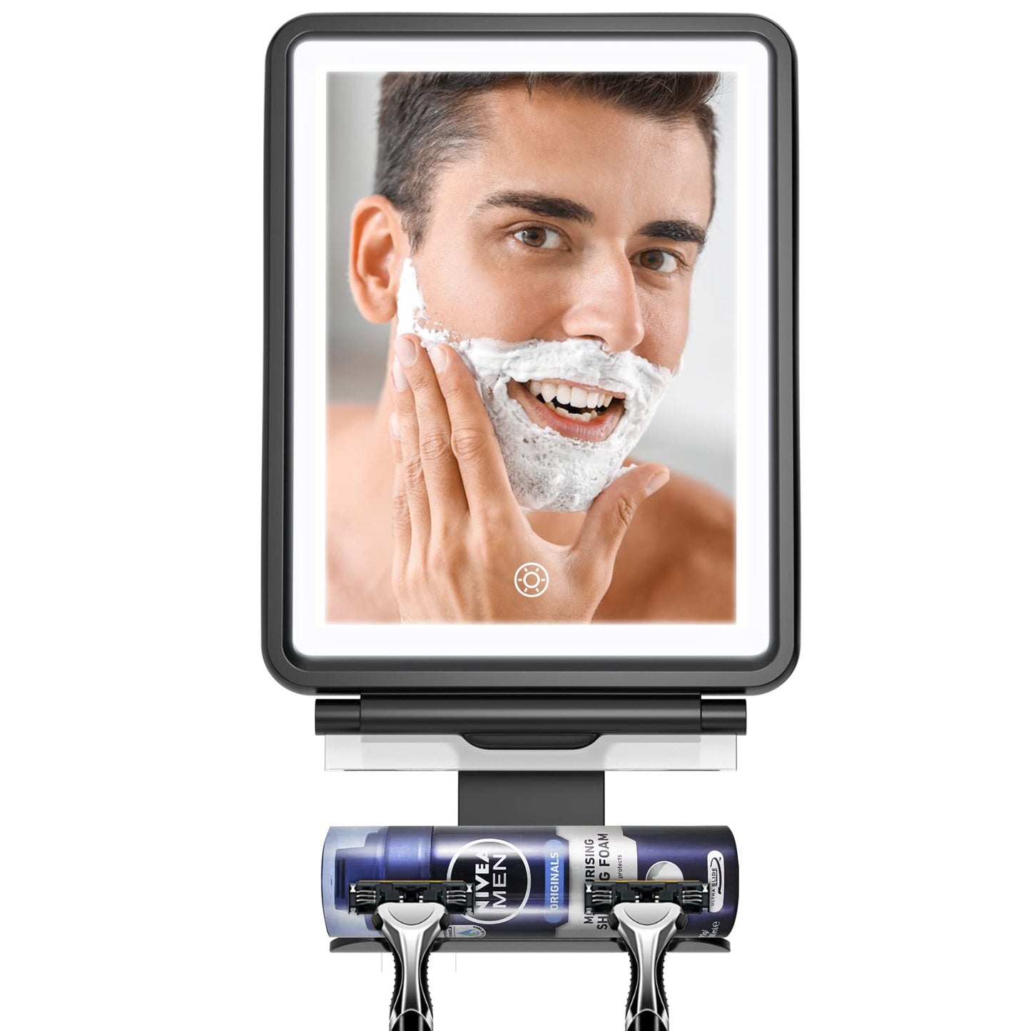 FUNTOUCH Shower Mirror Fogless for Shaving with Squeegee to Keep Clean or Remove Foggy Mess, Fogless Mirror